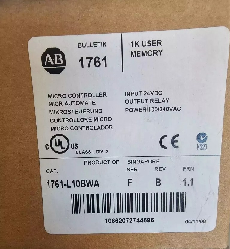 New Sealed AB 1761-L10BWA MICROLOGIX 1000 Controller 1761L10BWA Free Shipping