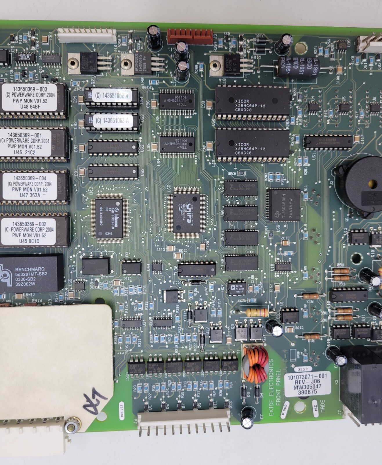 Exide Electronics 101073071-001 REV J06 Monitor Panel Printed Circuit Board