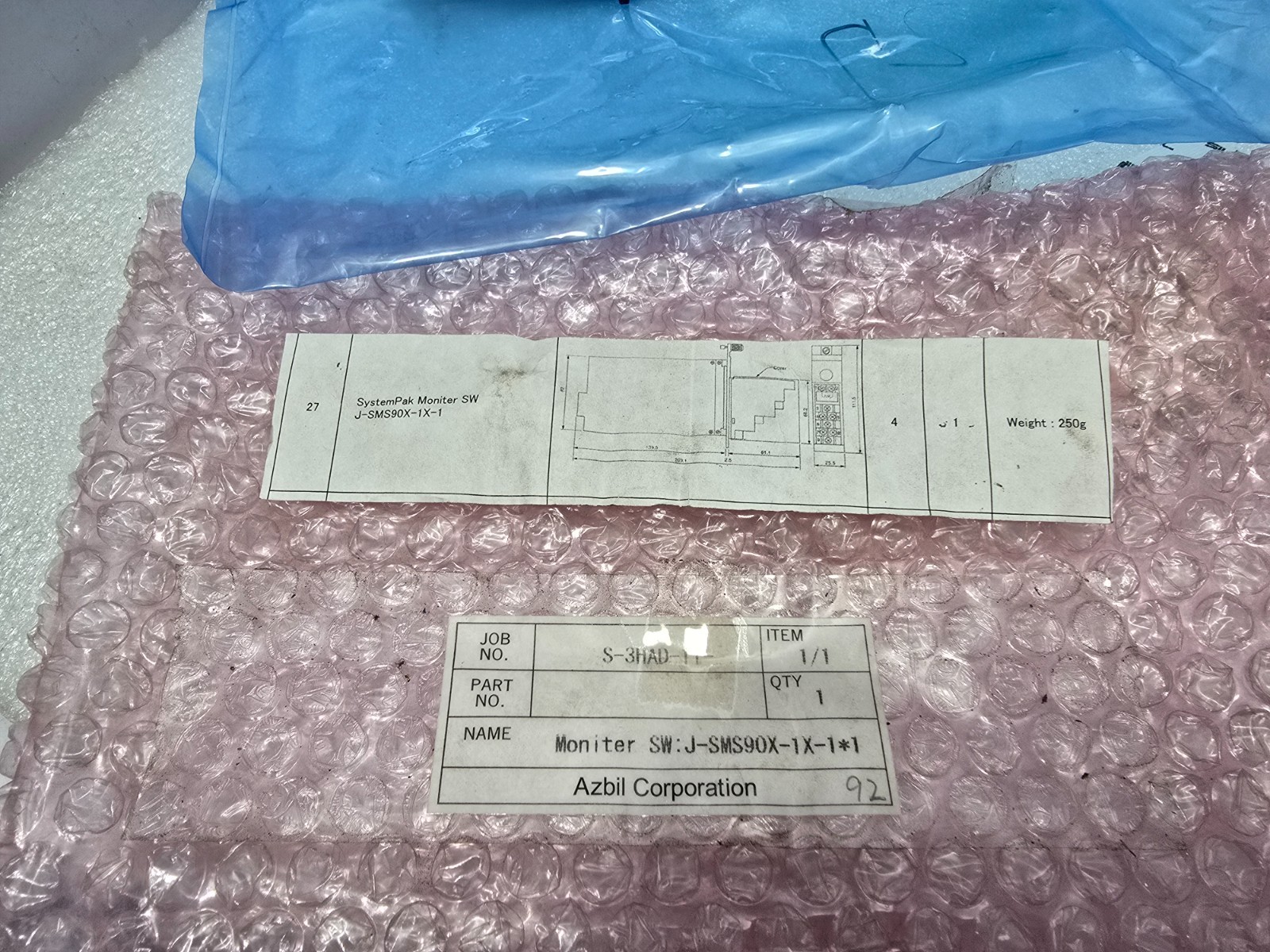 Azbil Corporation J-SMS90X-1X-1 Input Module 1~5V 24V