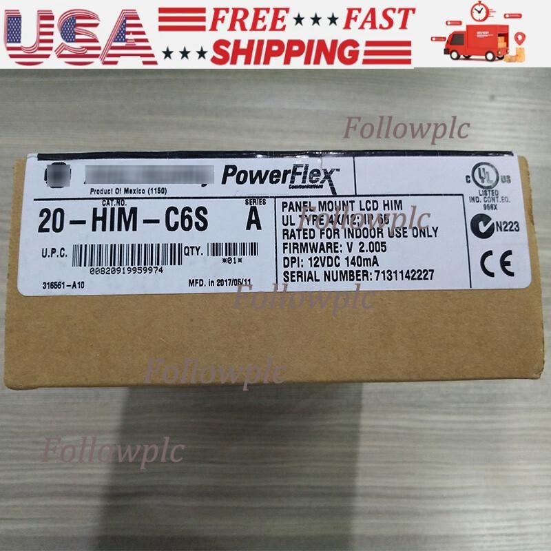 20-HIM-C6S Panel Mount LCD Motor Control 20HIMC6S New Allen-Bradley US Free Tax