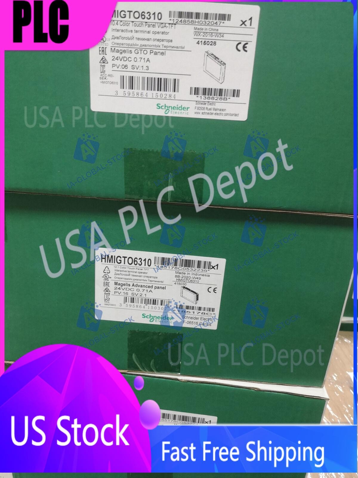 New In Box Schneider HMIGTO6310 Touch Screen