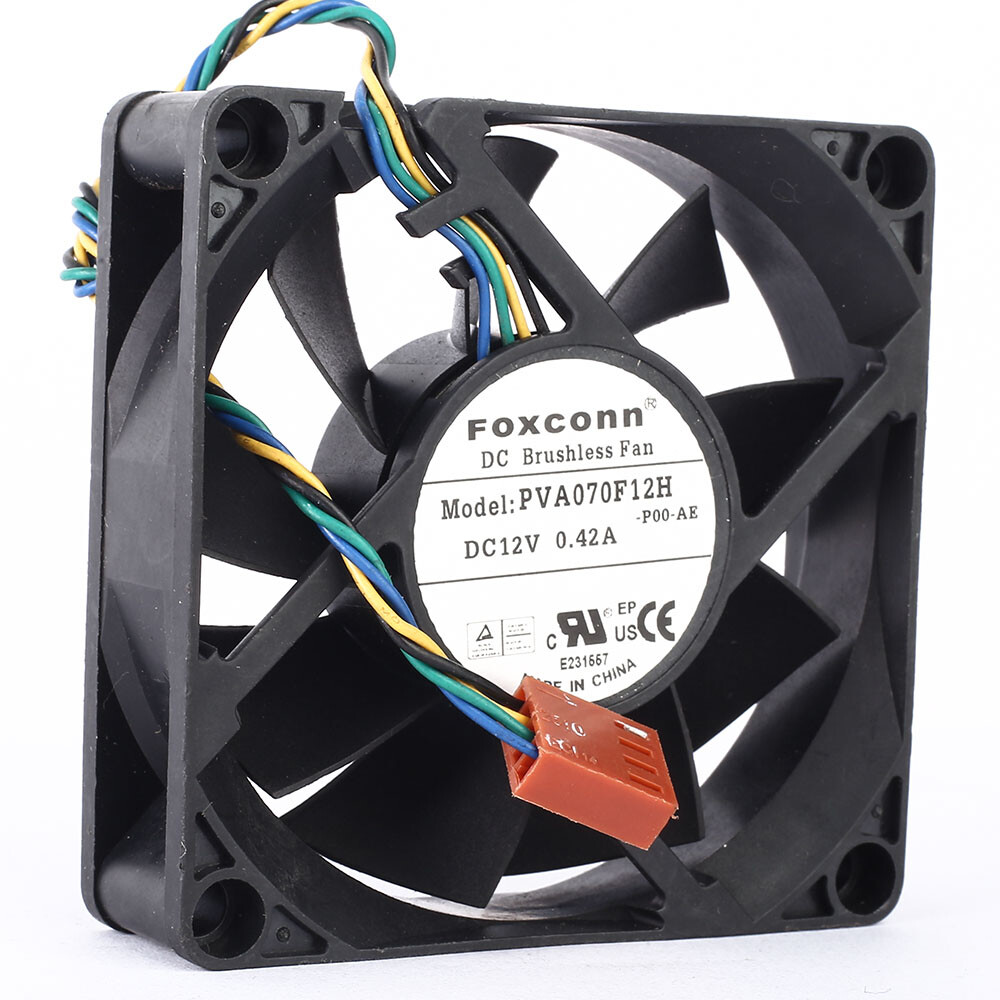 1PC FOXCONN PVA070F12H Cooling Fan 12V 0.42A 7020 7CM 4-wire PWM CPU New