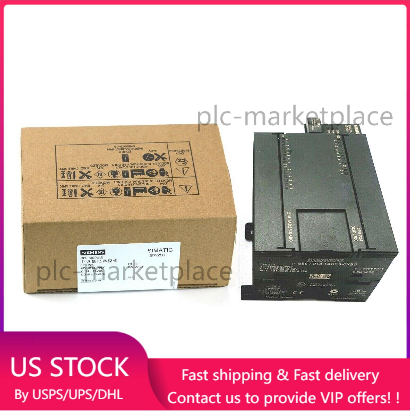 New Siemens 6ES7 214-1AD23-0XB0 6ES7214-1AD23-0XB0 SIMATIC S7-200, CPU 224