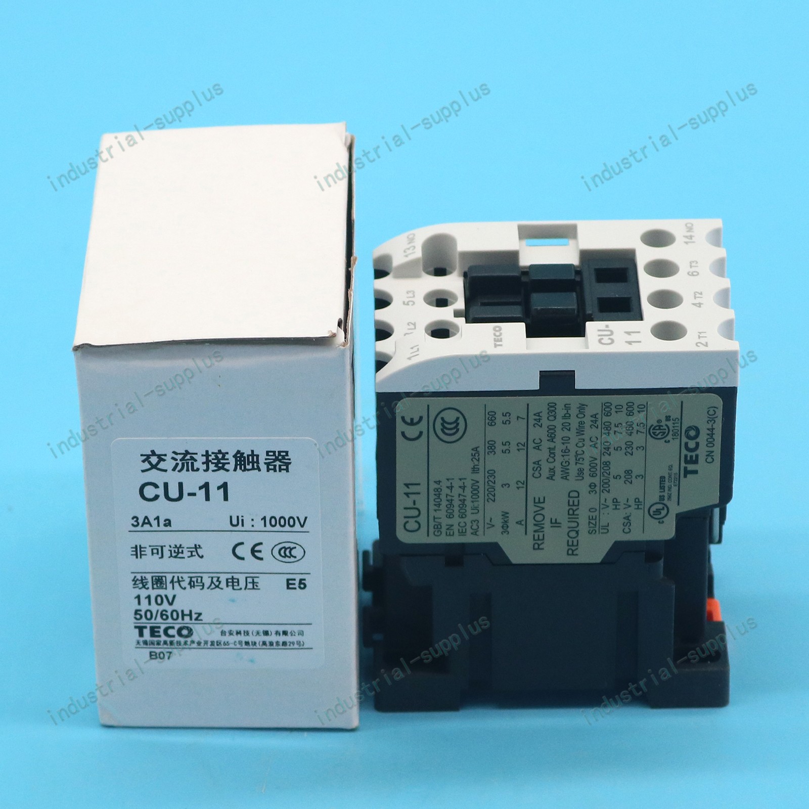 One New For TECO Taian CU-11 110V AC contactor FREE SHIP