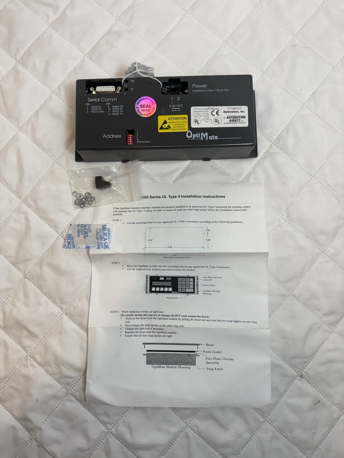 AUTOMATION DIRECT OptiMate OP1212 Lamp/Pushbutton