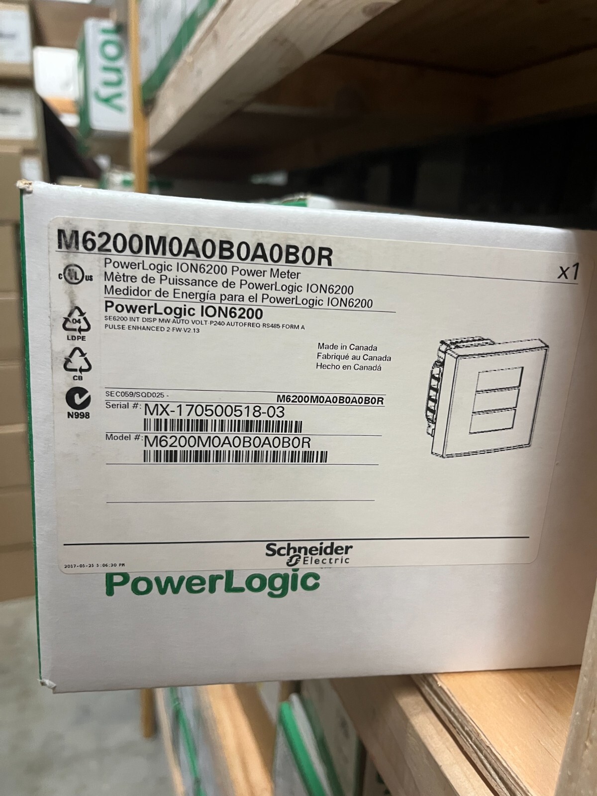 SCHNEIDER M6200M0A0B0A0B0R POWERLOGIC ION6200 POWER METER