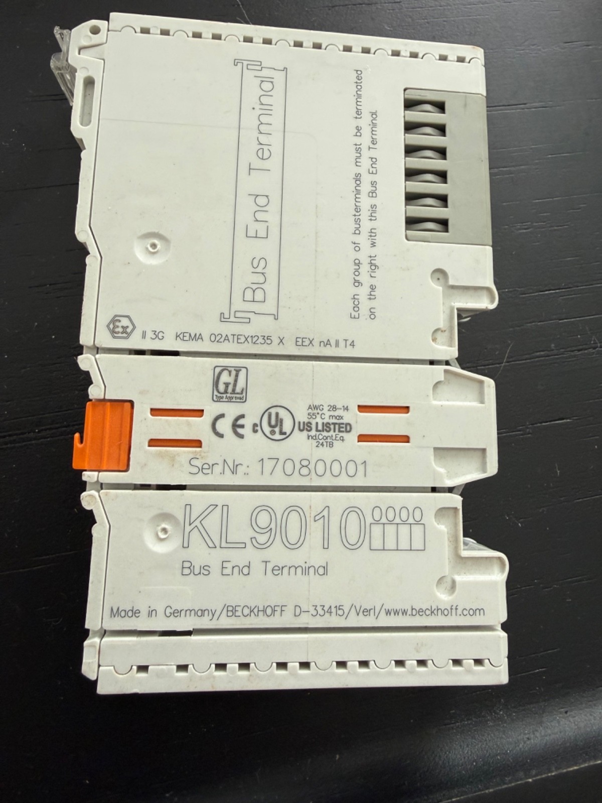 Beckhoff KL9010 Industrial Control System