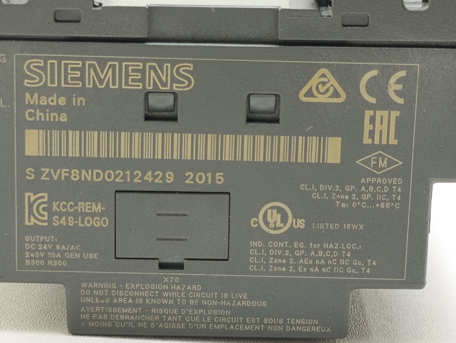 Siemens PLC Controller 6ED1 052-2MD00-0BA6 with 2x DM8 24R 055-1HB00-0BA0