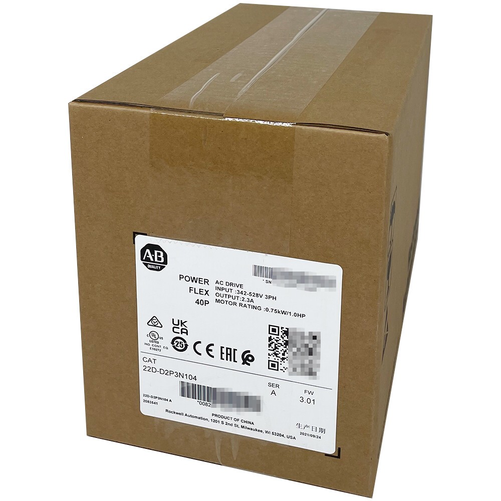AB 22D-D2P3N104 Series A. PowerFlex 40P 0.75 kW 1HP AC Drive 22DD2P3N104 1PCS