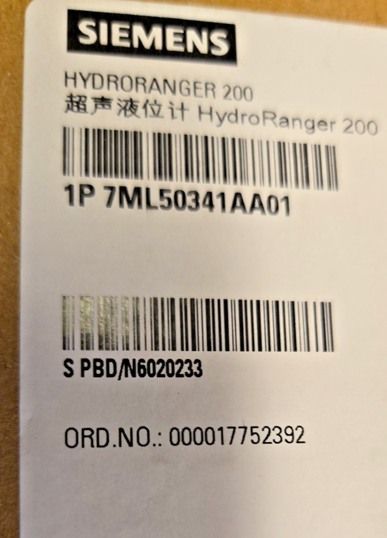Siemens 7ML50341AA01 Ultrasonic Level Controller Hydroranger 200 NEW BOX