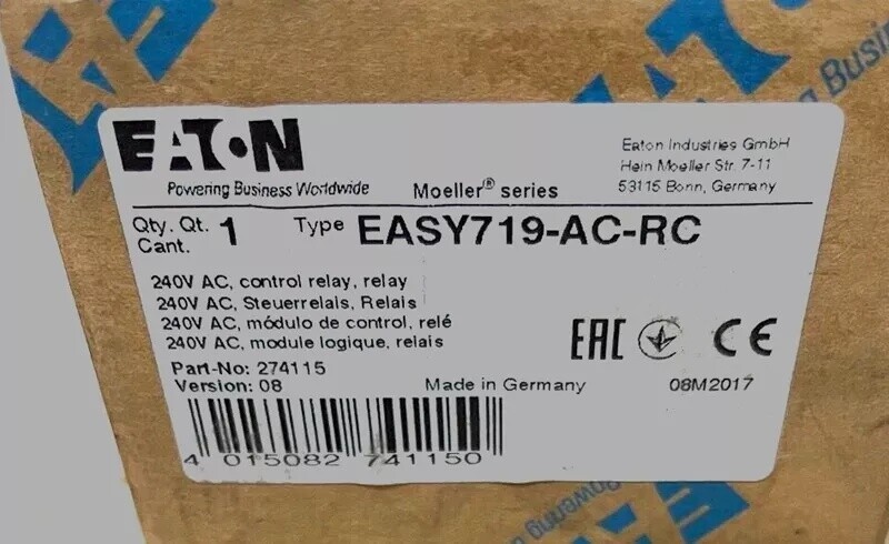 NEW EATON MOELLER EASY719-AC-RC control relay EASY719ACRC