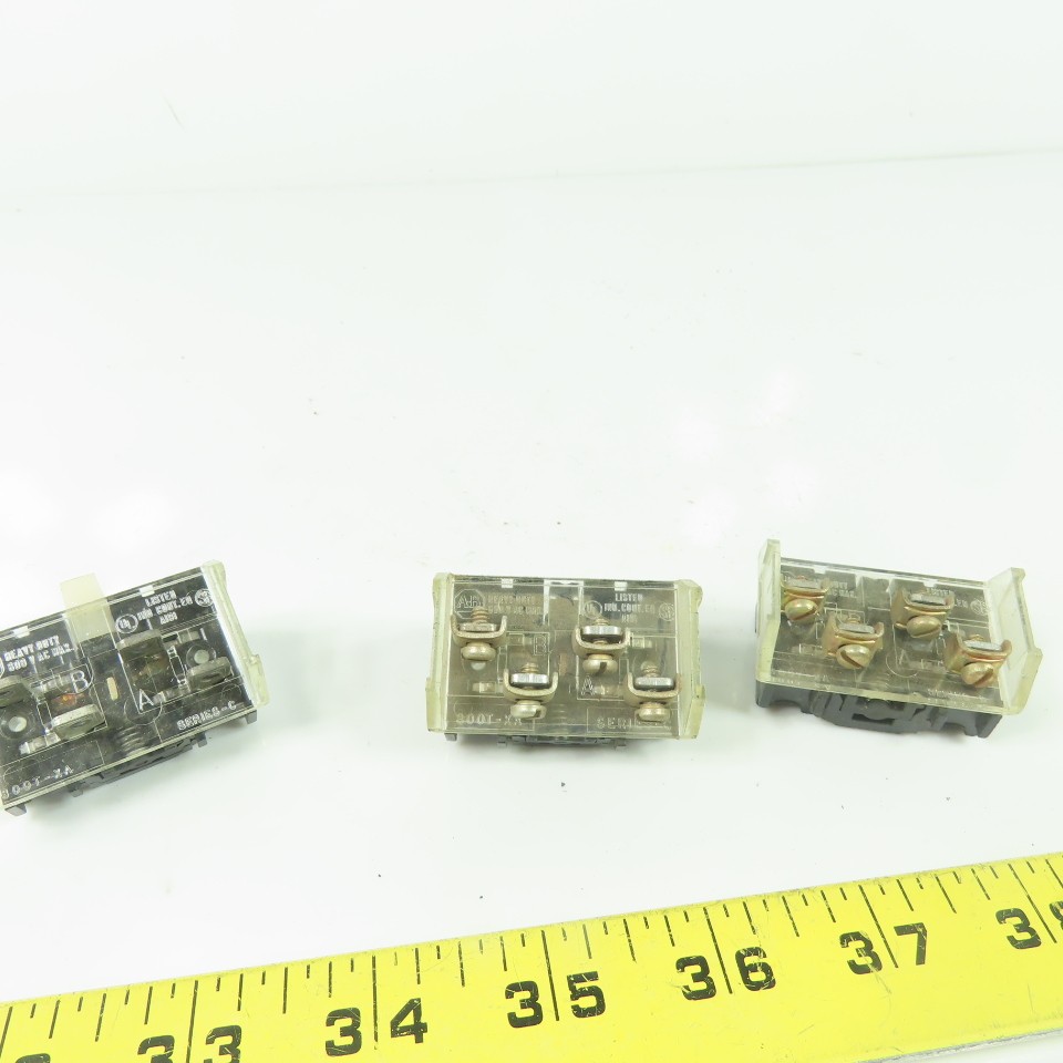 Allen Bradley 800T-XA Ser C Shallow Contact Block 600VAC Max Lot Of 3
