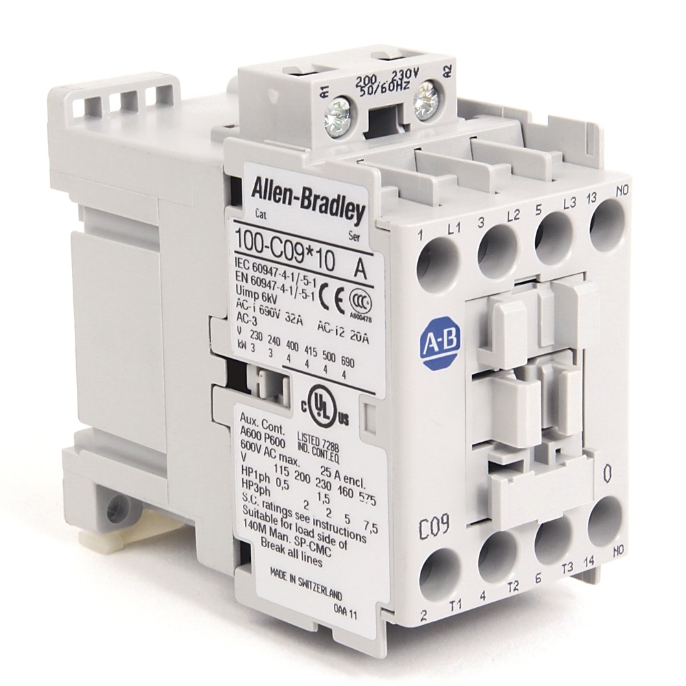 New Allen Bradley 100-C09KJ01 100-C IEC Contactor, 24V 50/60Hz, Screw Terminals