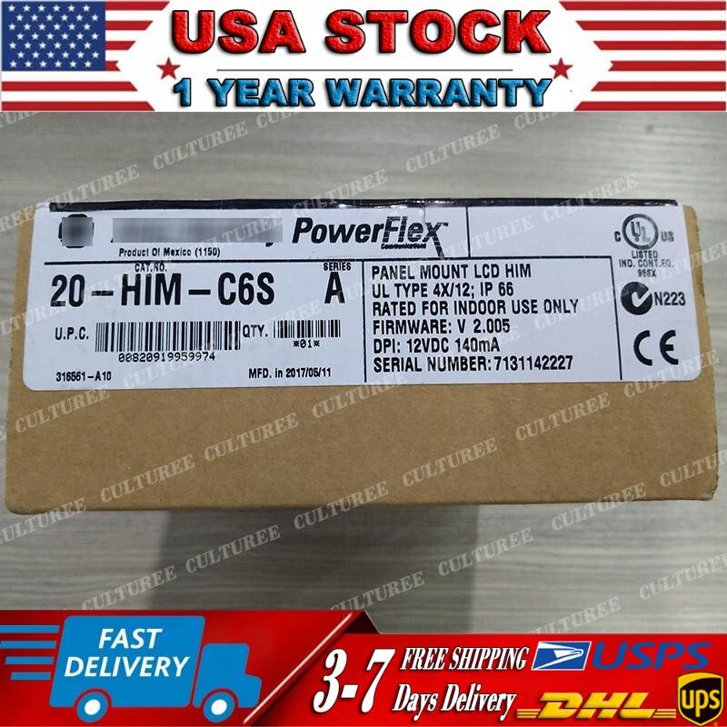 20-HIM-C6S Panel Mount LCD Motor Control 20HIMC6S New Allen-Bradley US Free Tax