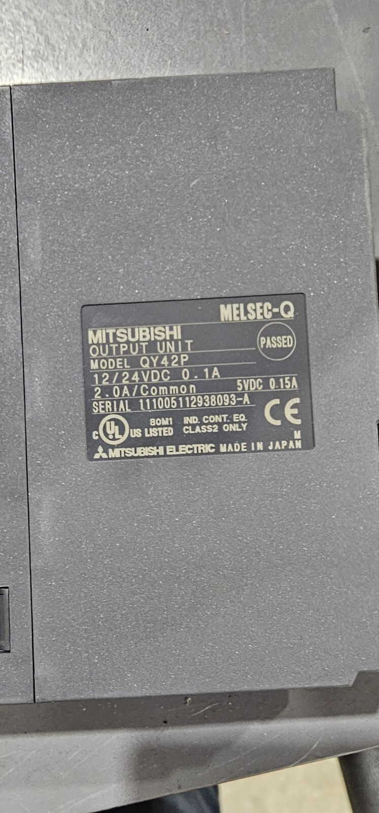 MITSUBISHI QY42P OUTPUT UNIT MELSEC-Q 12/24VDC 0.1A 5VDC 0.15A B147