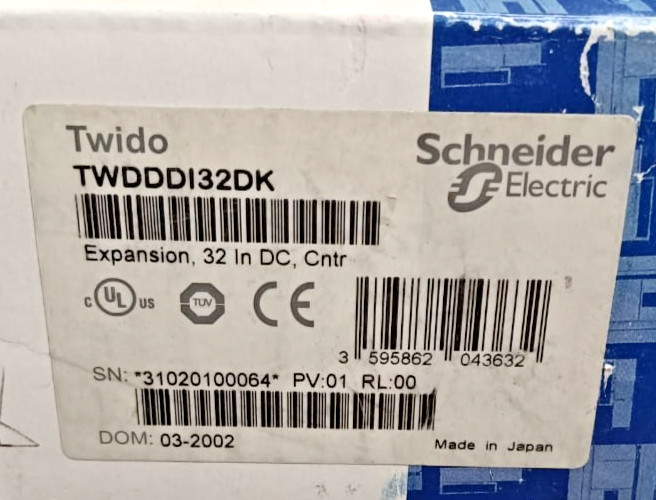 SCHNEIDER ELECTRIC TWDDDI32DK Twido Expansion, 32 DC Controller – NEW BOX