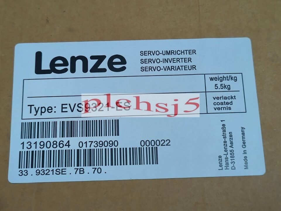 EVS9321-ES NEW LENZE SERVO INVERTER EVS9321ES Version 81