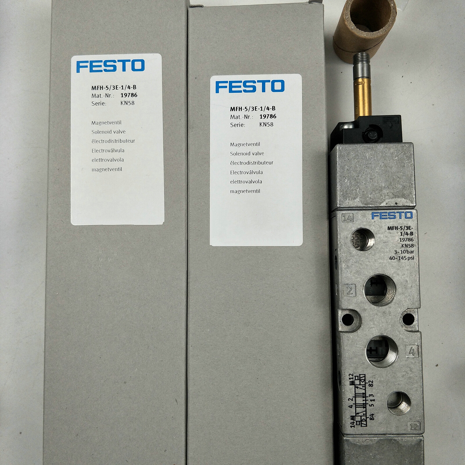 one New Festo solenoid valve MFH-5/3E-1/4-B 19786 Quality assurance #US