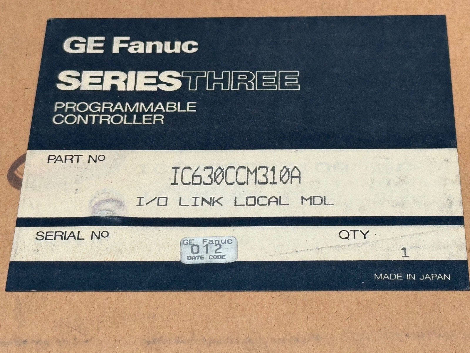 Fanuc IC630CCM310A I/O Controller Link Local Interface Module
