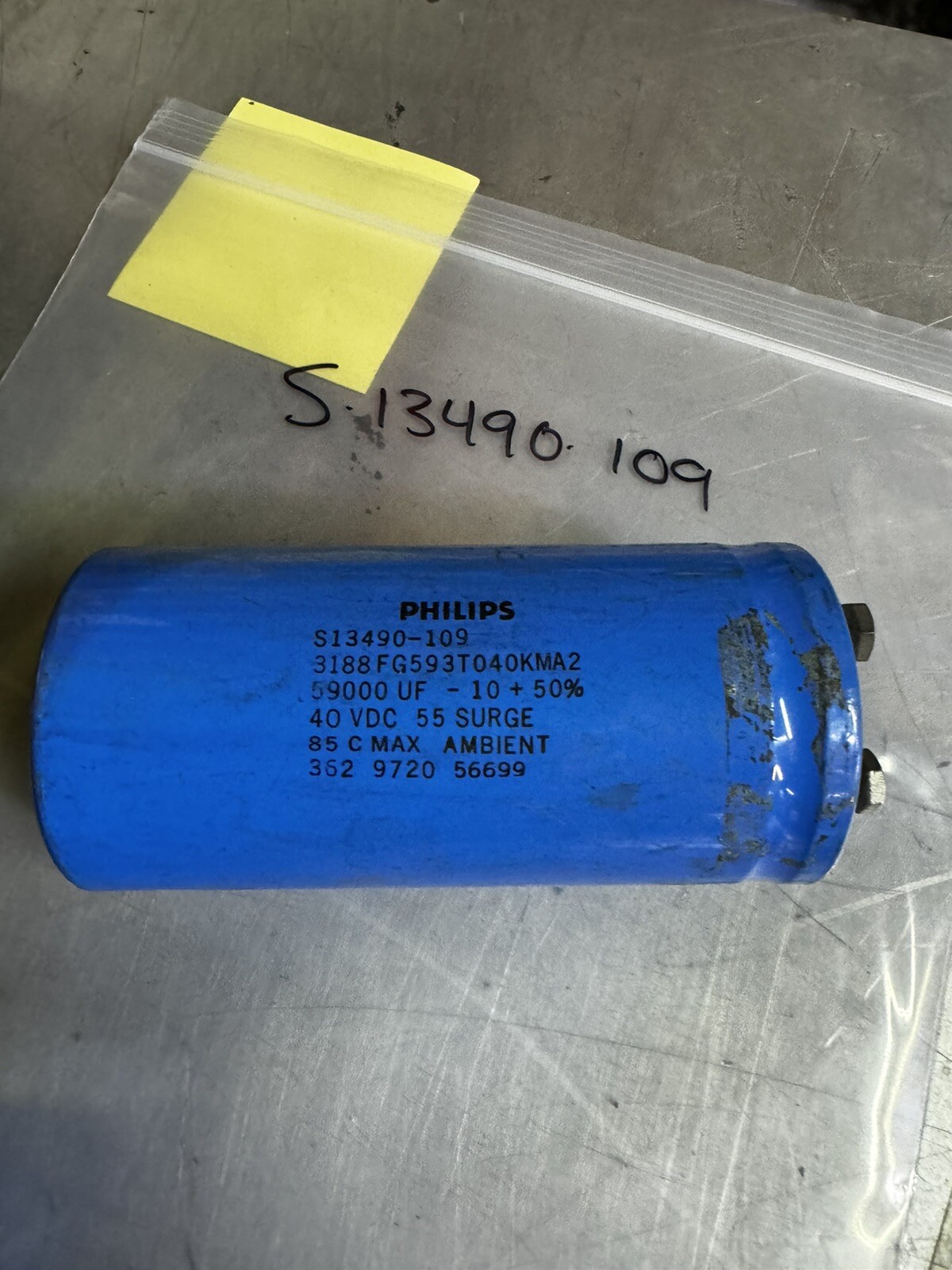 S13490–109 Capacitor – USED TESTED | Lincoln Welder & Feeder Part