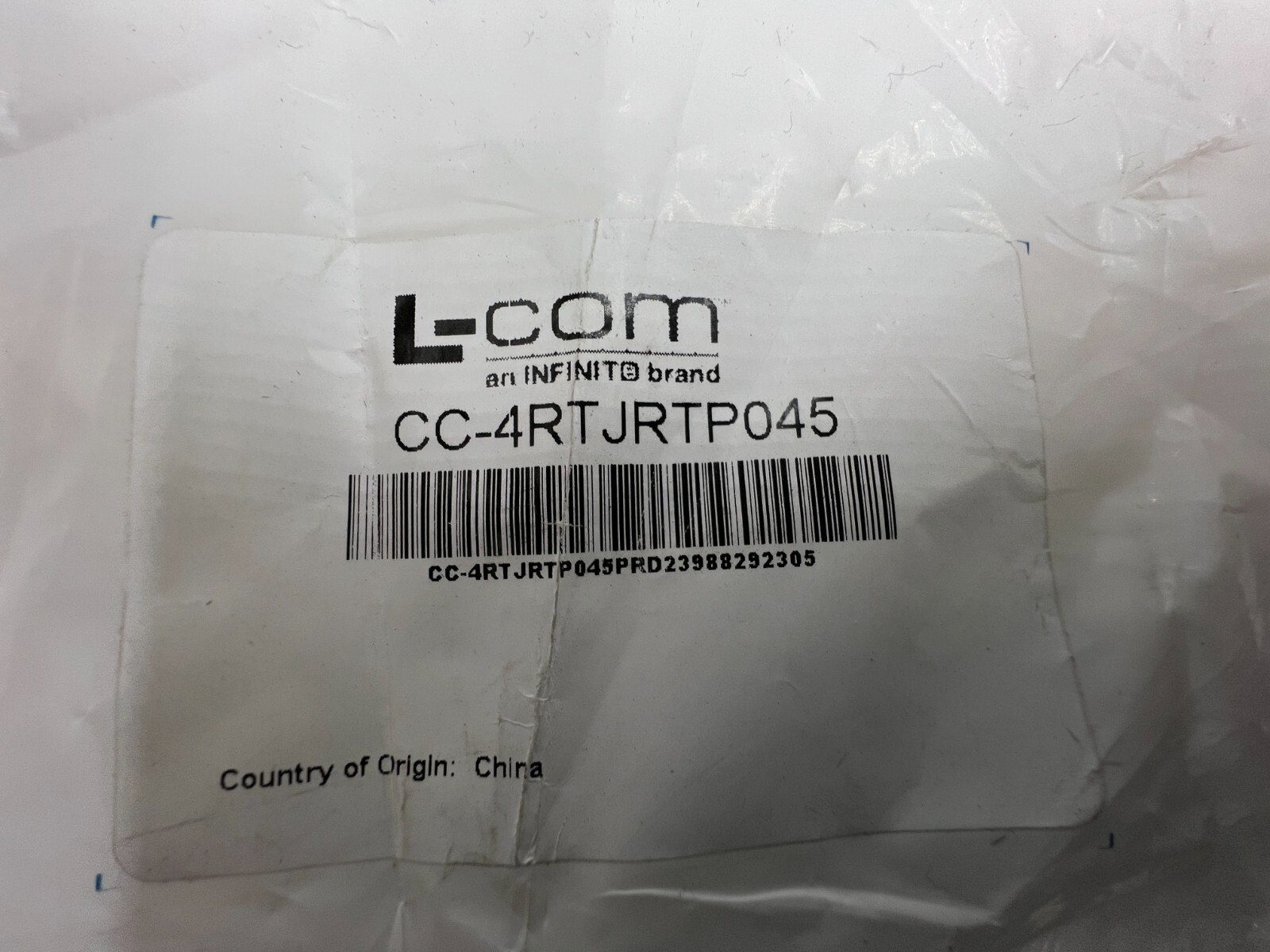 (QTY 3) L-Com an Infinite Brand CC-4RTJRTP045 Cable Heavy Duty Black
