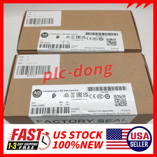 1769-L33ER New Sealed Allen Bradley CompactLogix 2MB ENet Controller 1769L33ER