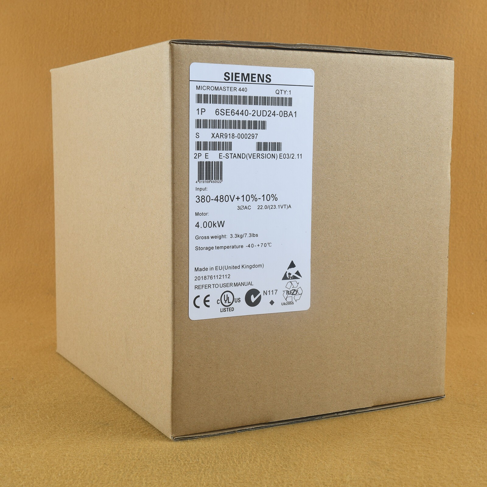 New Siemens 6SE6 440-2UD24-0BA1 6SE6440-2UD24-0BA1 US FREE TAX