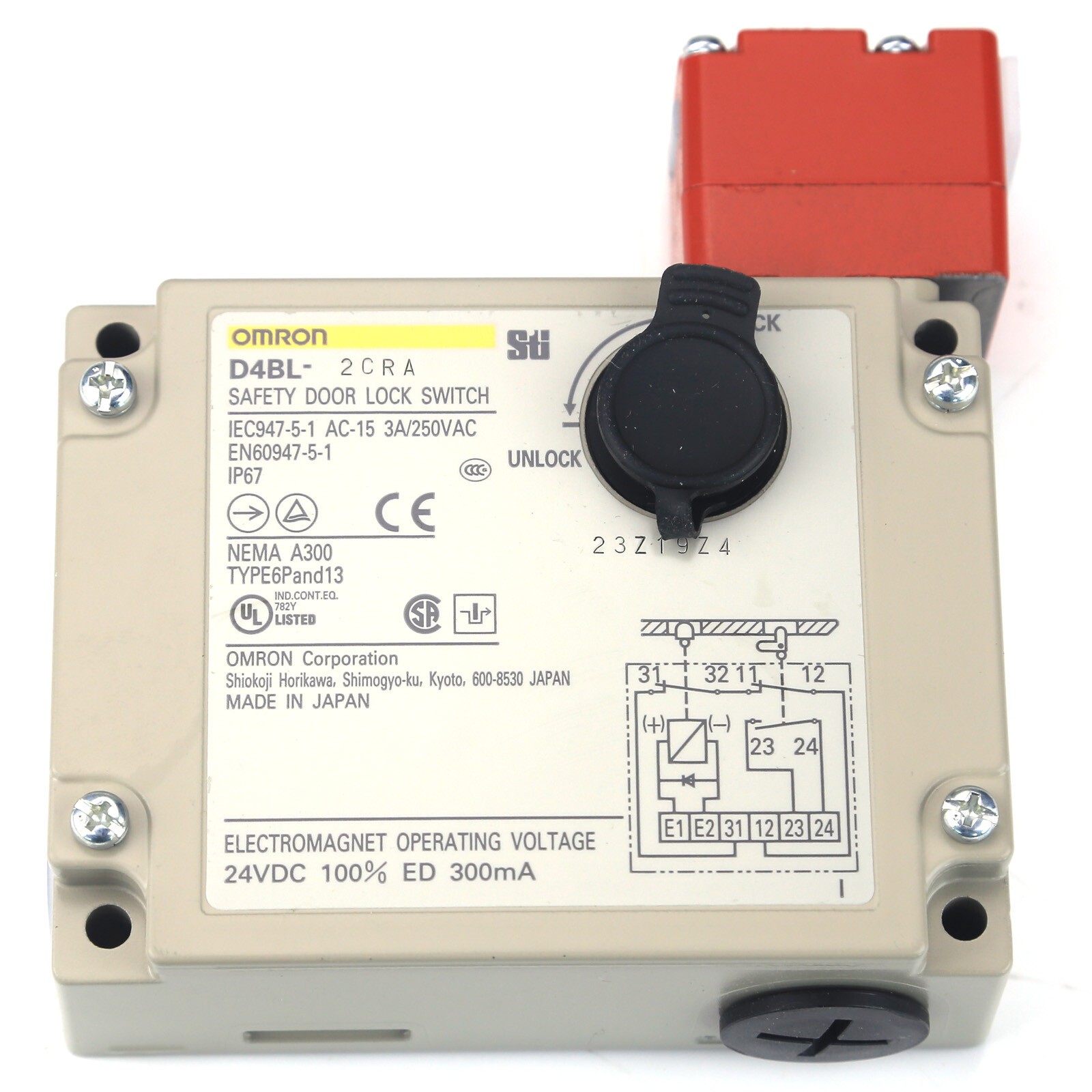 1PC Omron D4BL-2CRA D4BL2CRA Guard Lock Safety-Door Switch US Free TAX