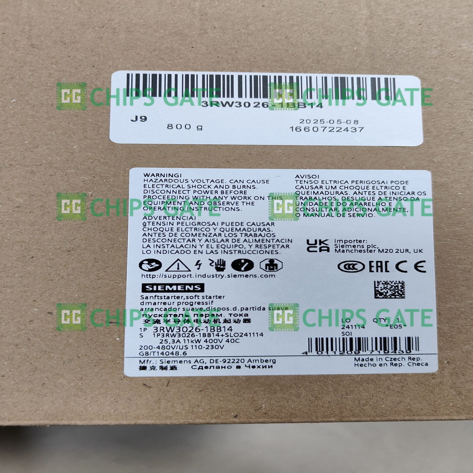 Local Fast Free Delivery 1PC NEW Siemens 3RW3026-1BB14 Real US stock