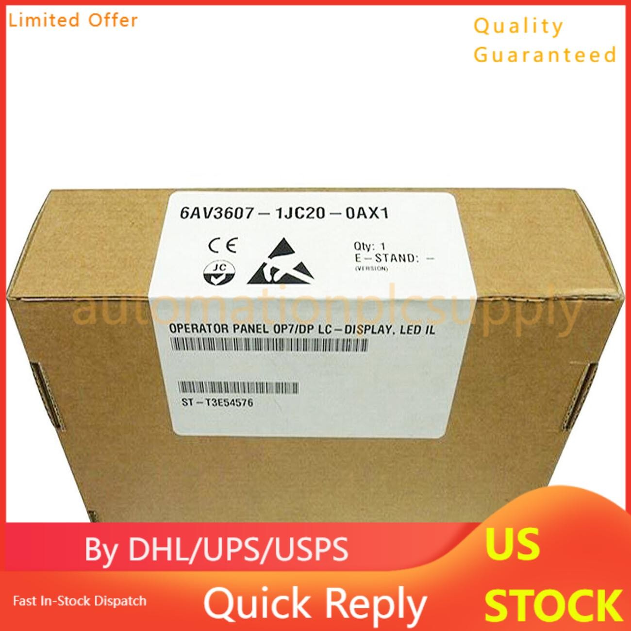 6AV3 607-1JC20-0AX1 NEW SIEMENS 6AV3607-1JC20-0AX1 S7 M7 OP7/DP Operator Panel