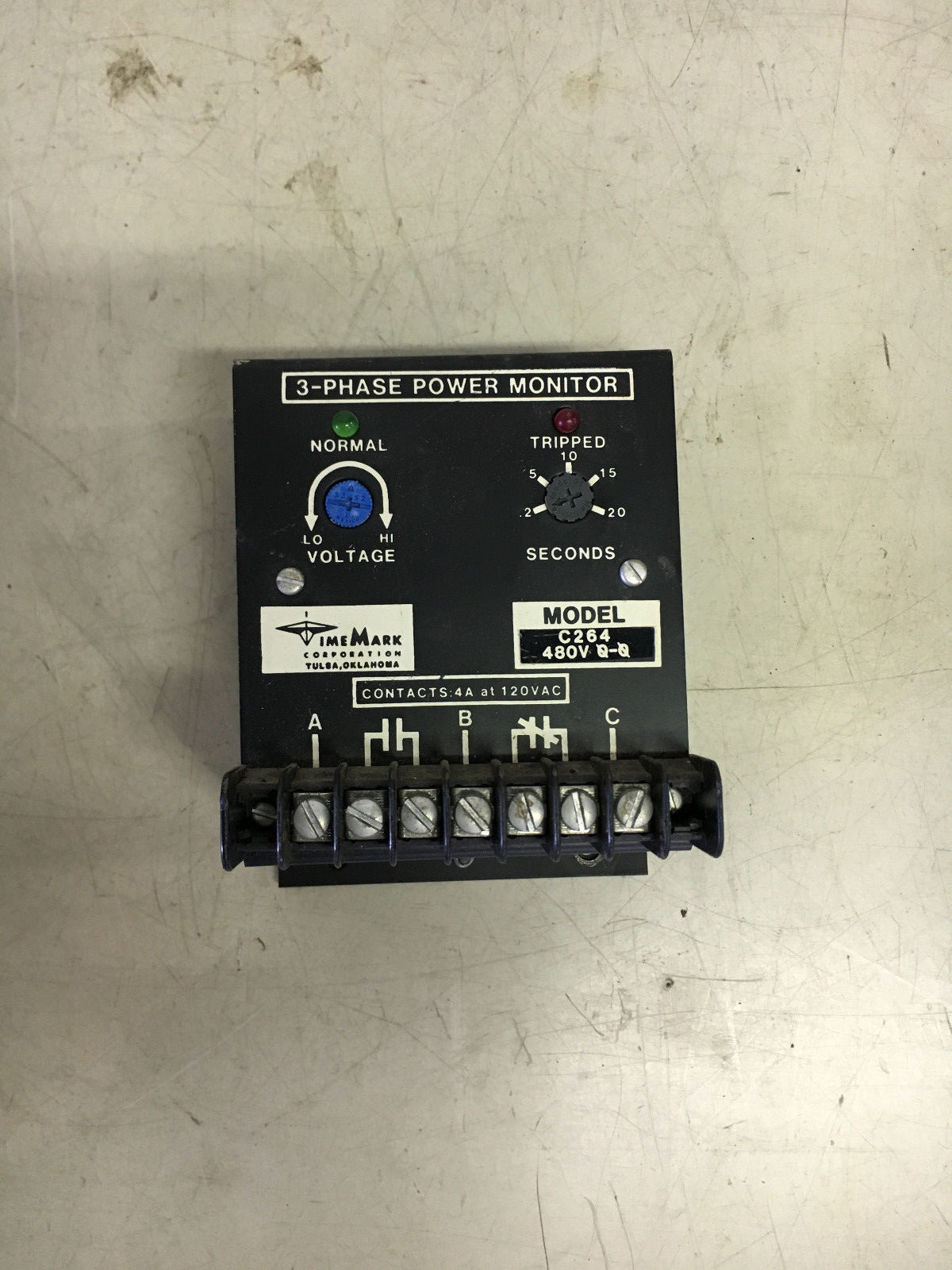 TIME MARK C264 480V USED 3 PHASE POWER MONITOR SEE PICTURES #A88
