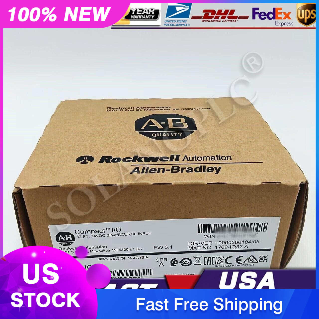New AB Sealed 1769-IQ32 SER A CompactLogix 32Pt 24VDC Input Module 1769IQ32