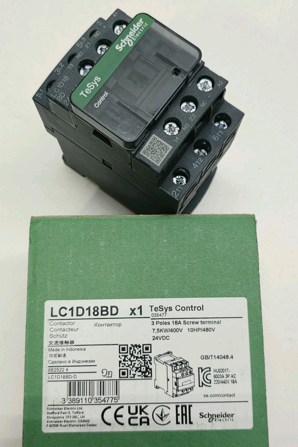 Schneider Electric LC1D18BD Contactor