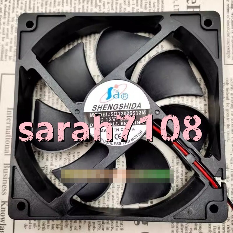 1PC NEW Shengshida SD12025S12M 12v 0.25A 12025 12CM fan 2-line large 4D #LM