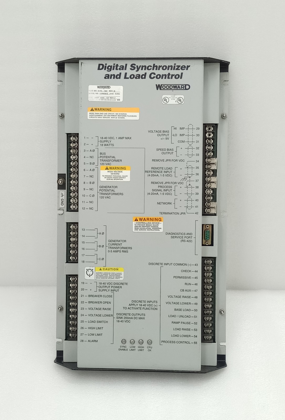 Woodward 9905-797 Digital Synchronizer and Load Control