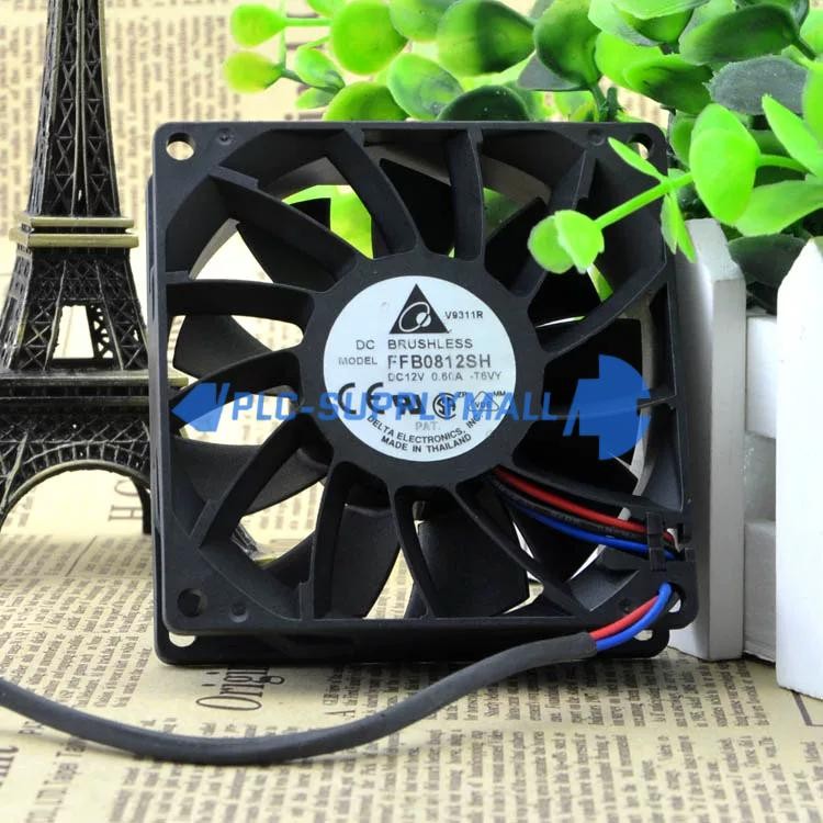 1X NEW DELTA FFB0812SH 80x80x25MM 4500rpm 12VDC 0.6A 3-Wires Case Cooling Fan