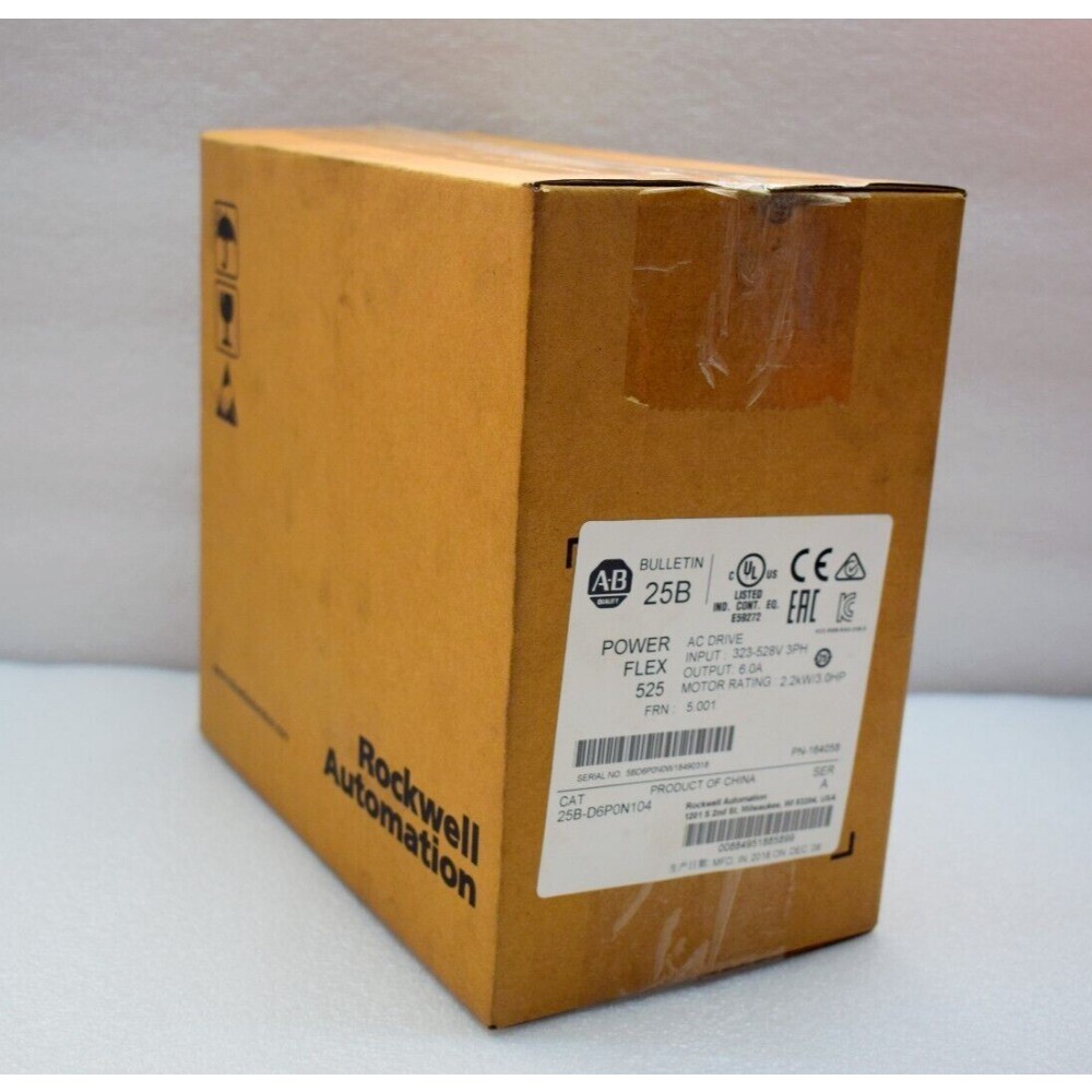 ‎️‍ NEW Factory Sealed AB 25B-D6P0N104 PowerFlex 525 AC DRIVE US Free Tax