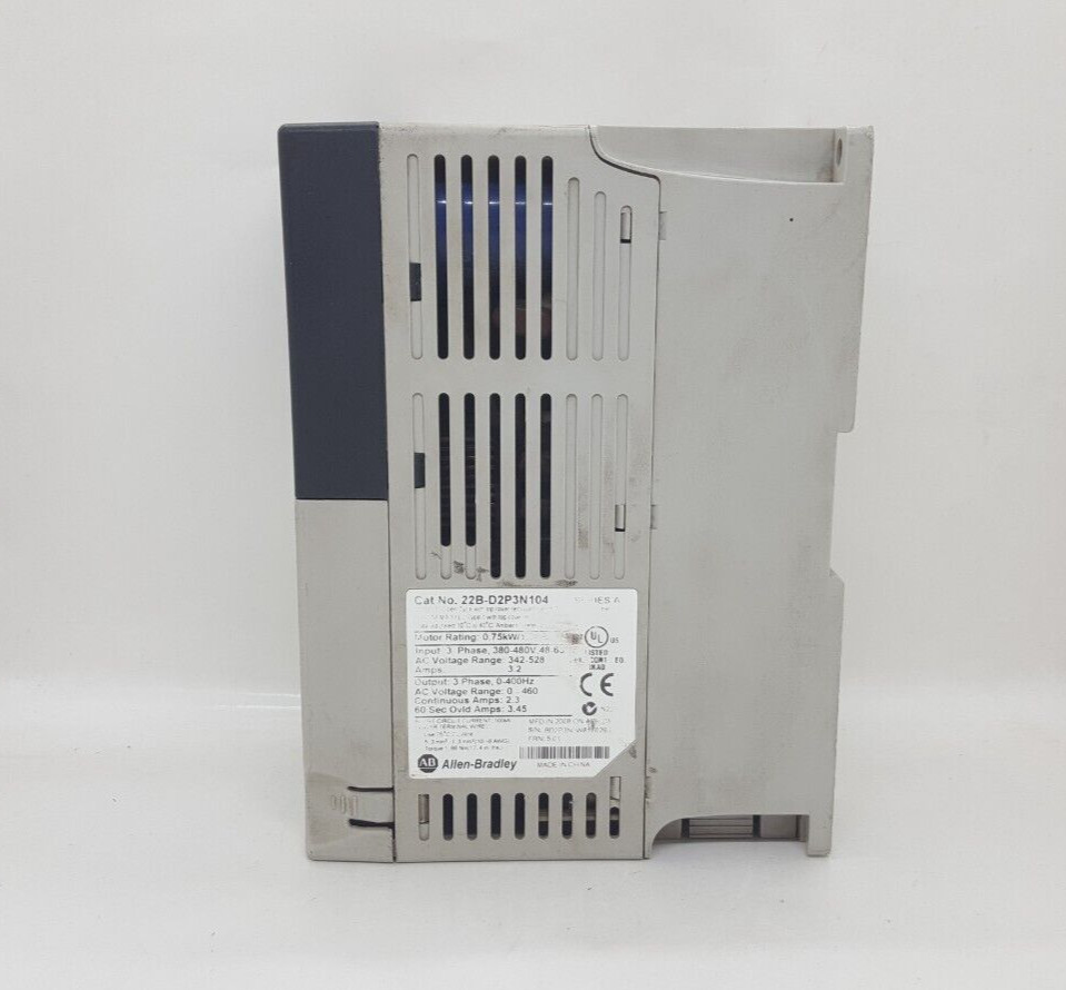 ALLEN BRADLEY 22B-D2P3N104 POWERFLEX 40 AC DRIVE 0.75KW/1.0 HP SERIES A