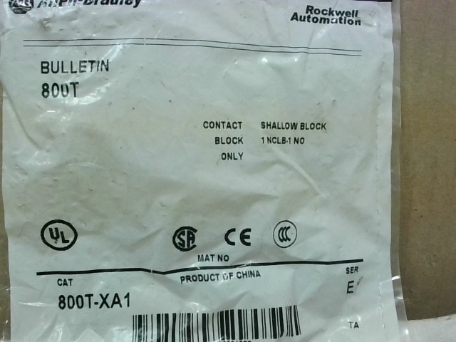 Allen-Bradley 800T-XA1 /B Shallow Contact Block 1 NCLB 1 NO – New In Box