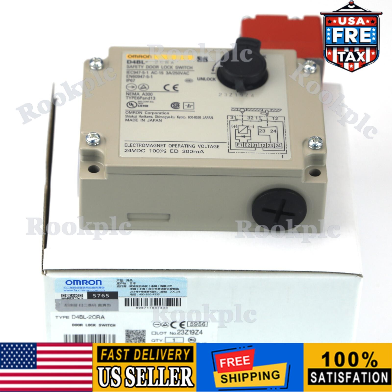 1PC Omron D4BL-2CRA D4BL2CRA Guard Lock Safety-Door Switch US Free TAX