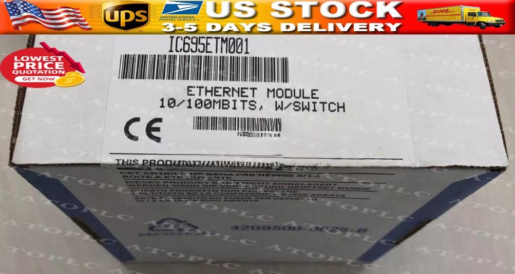 Fanuc IC695ETM001 Ethernet Interface Module New One Fast Shipping US Free TAX