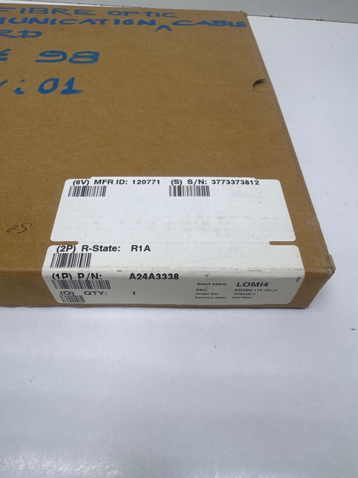 ABB LOMI4 ROFBU 367 152/1 FIBRE OPTIC CABLE CARD COMMUNICATION