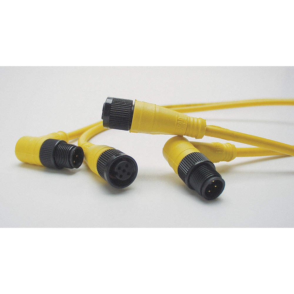 BRAD HARRISON 804007A09M020 Cordset,4 Pin,Plug,Male 2EPH4