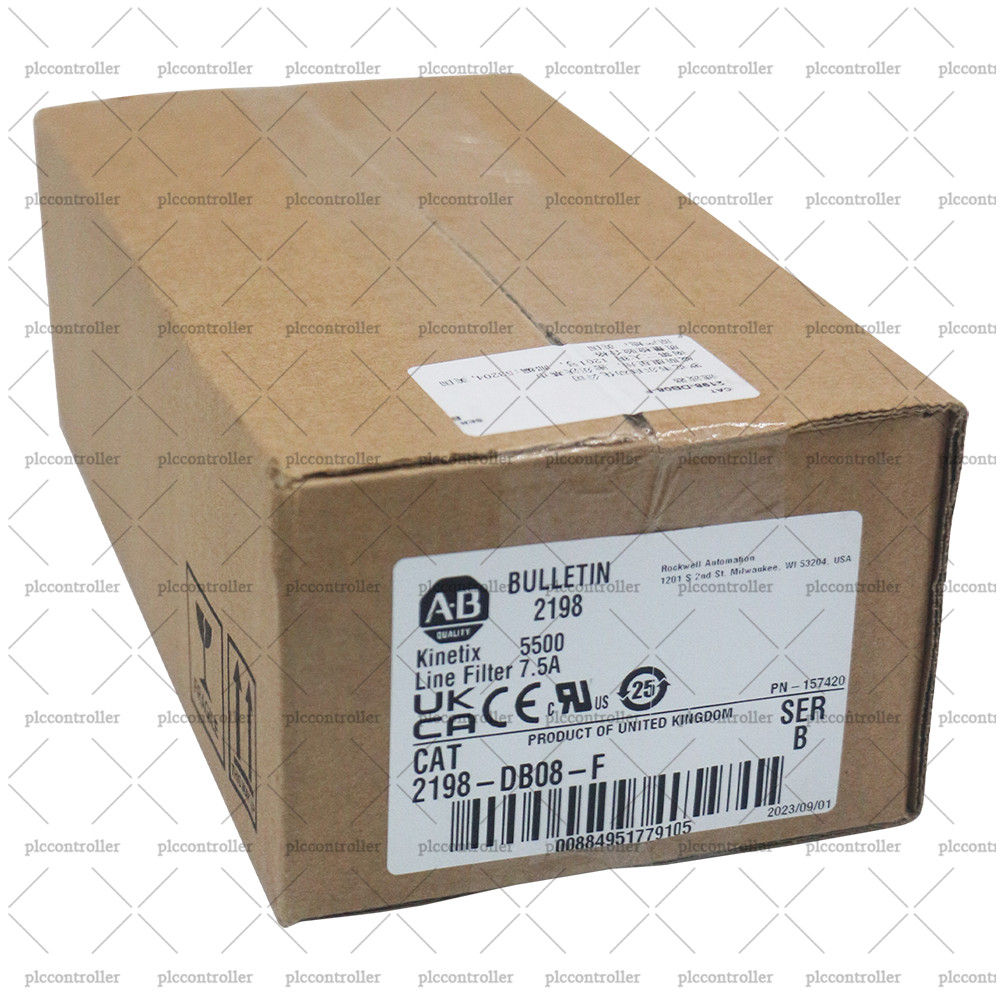 New AB 2198-DB08-F Kinetix 5500 8 Amp single and three phase EMC line filter