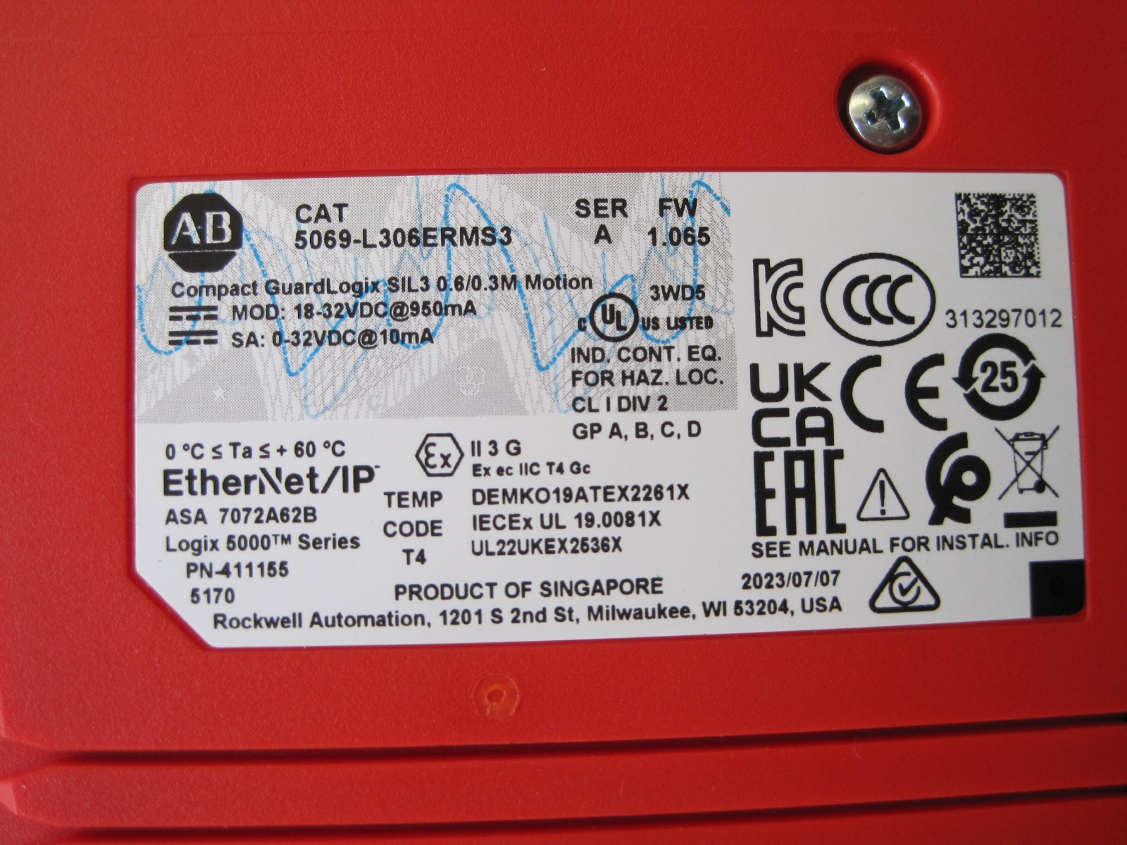 Allen Bradley 5069-L306ERMS3 (Safety controller)