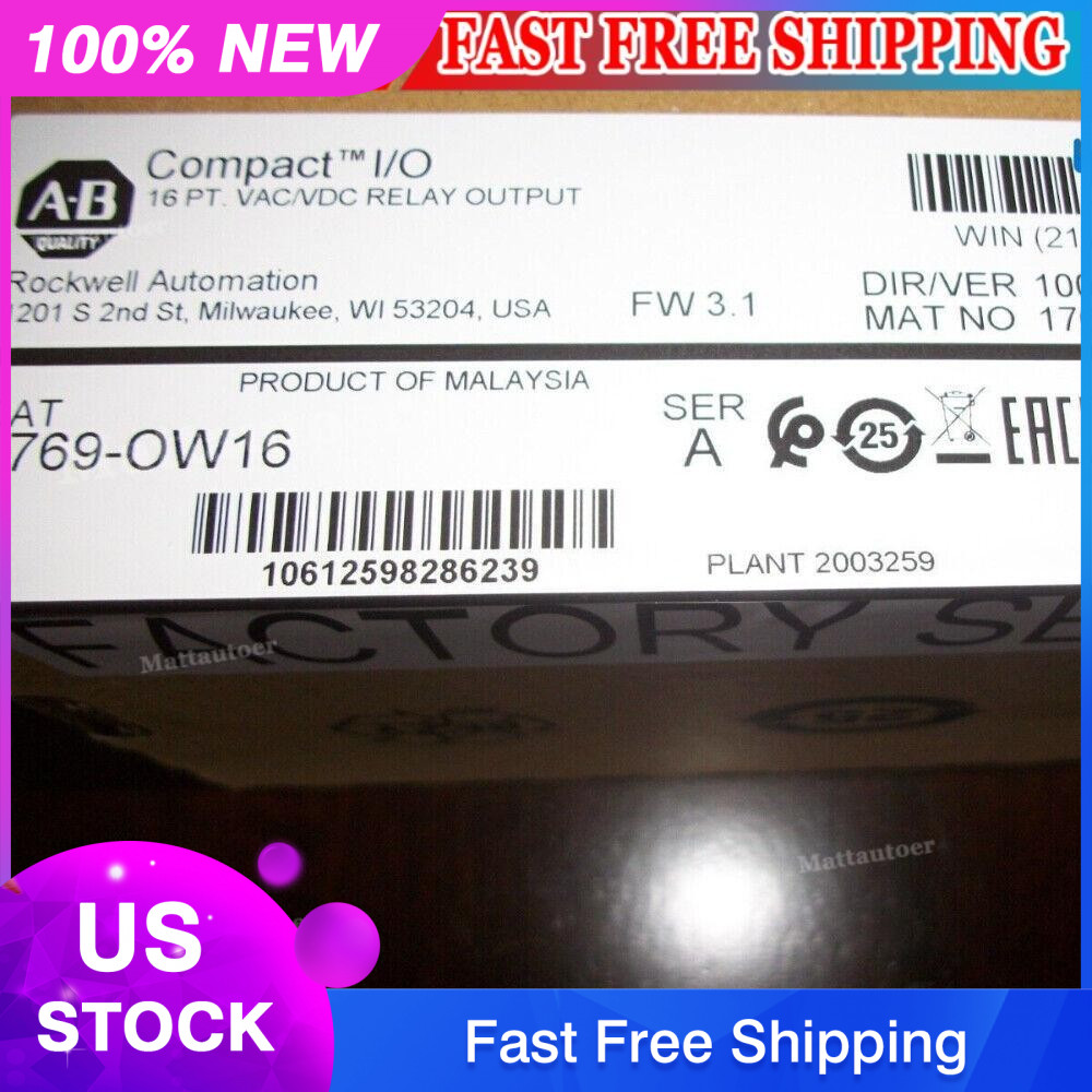 Allen Bradley 1769-OW16 / A Compact I/O Relay Output. Factory Sealed