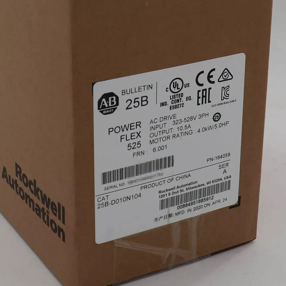 Allen-Bradley 25B-D010N104 PowerFlex 525 AC Drive 5hp US STOCK