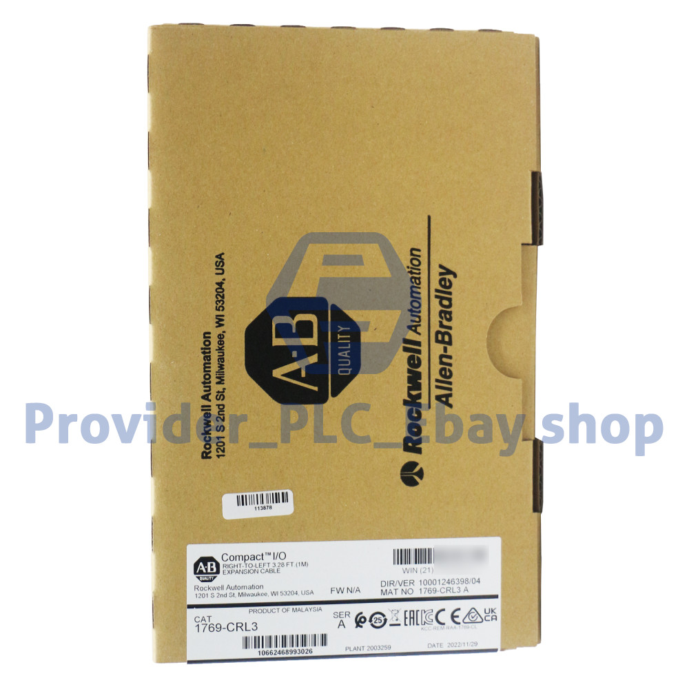 NEW Allen-Bradley 1769-CRL3 Compact I/O Bus Ext Cable Right-To-Left 1769CRL3
