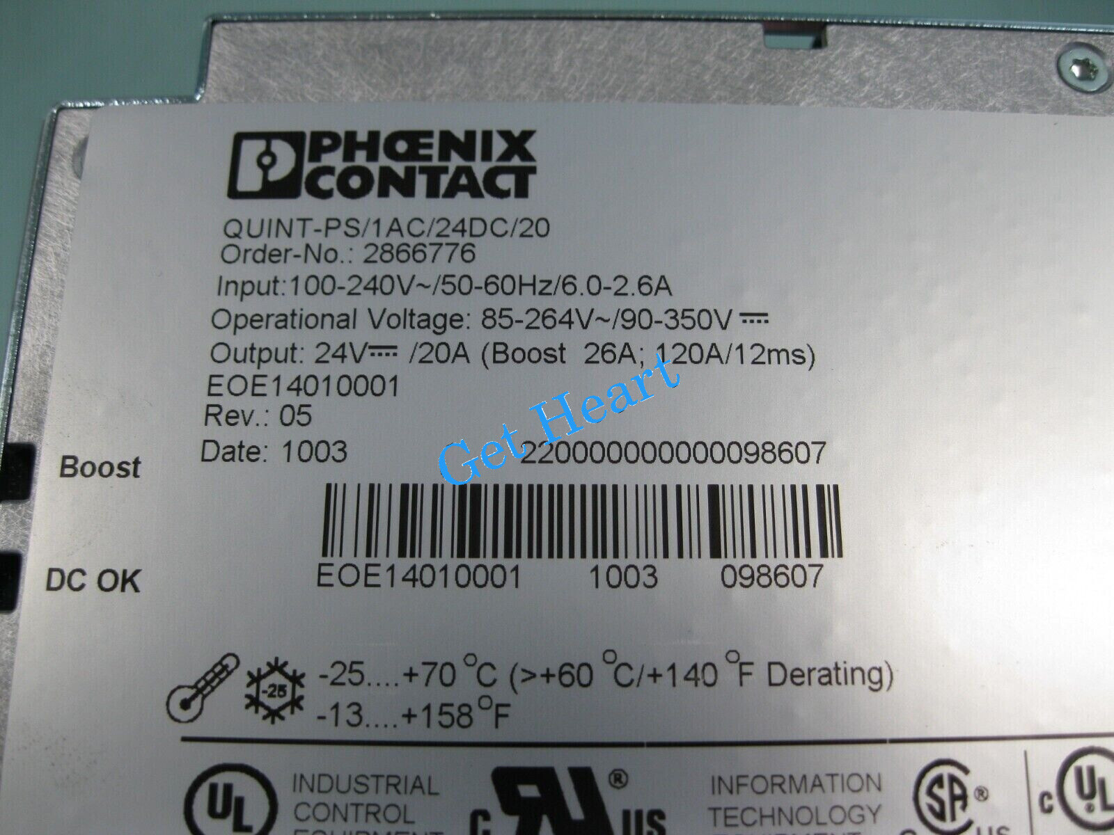 1PC New Phoenix Contact QUINT-PS/1AC/24DC/20 2866776 Power FedEx or DHL or UPS