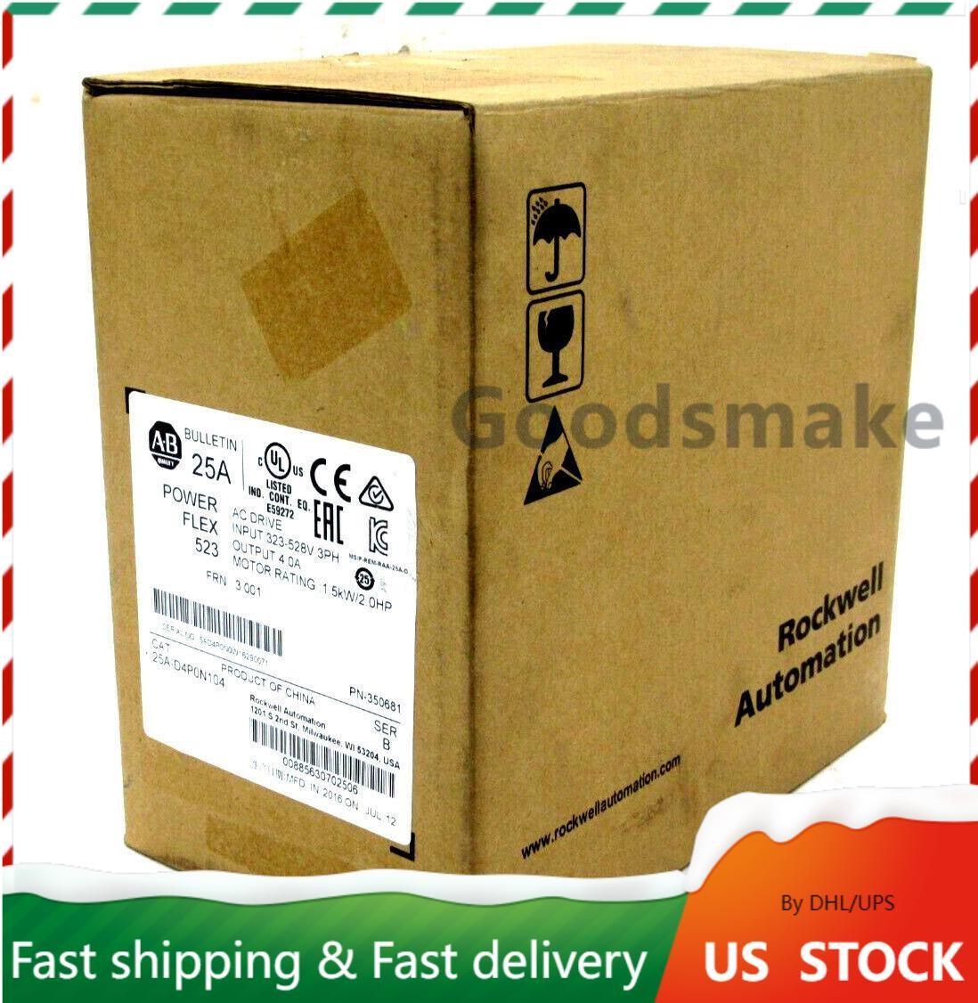 NEW ALLEN BRADLEY 25A-D4P0N104 AC DRIVE POWER FLEX 523 SERIES B 25AD4P0N104